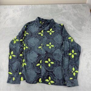 Stussy Mens Size Large Sonoma Camp Collar Printed Crepe Shirt 100% Rayon